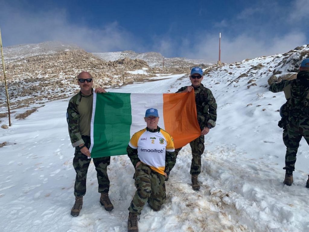 Emaoifrob Jersey displayed on Golan Heights by Irish UN Peace Keepers